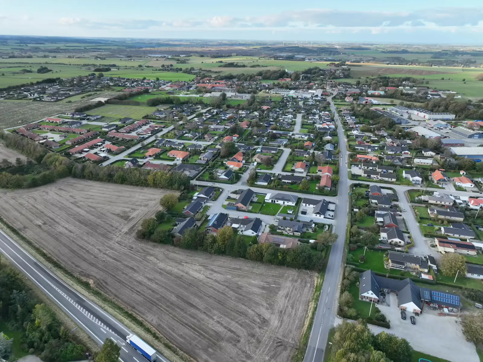 Luftfoto af Øster Bjerregrav